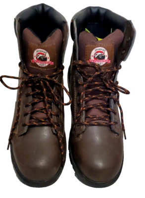 BRAHMA DARK BROWN STEEL-TOE WORK BOOTS MENS SIZE 13 | eBay display picture 3
