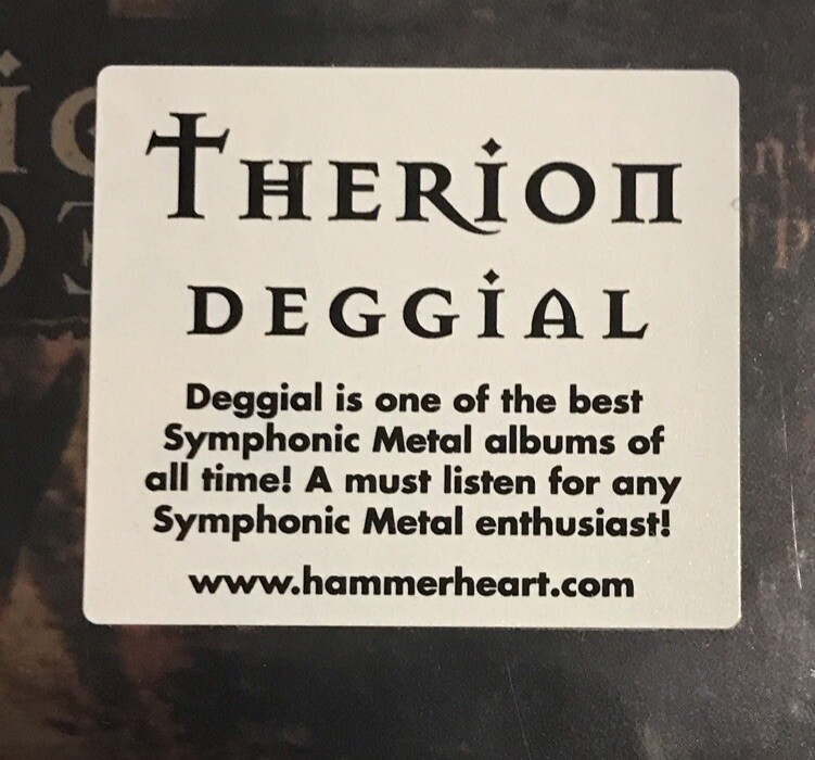 THERION☆『3枚セット』☆新品☆HAMMERHEAT RECORDS☆ Therion - Deggial CD 2022 Hammerheart - HHR2022-62 [Slipcase] NEW