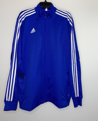 Adidas MEN'S TIRO 19 TRAINING JACKET BOLD BLUE/DARK BLUE/WHITE Size XL 