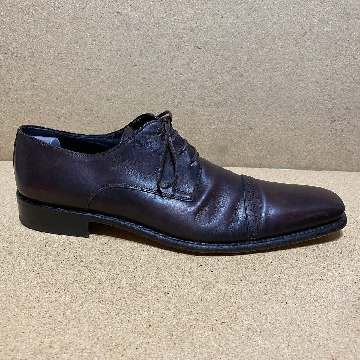 To Boot New York Adam Derrick brown leather cap toe dress shoes. Italy. Size 12 To Boot New York Italy Adam Derrick Antiqued Brown Leather  main image 2