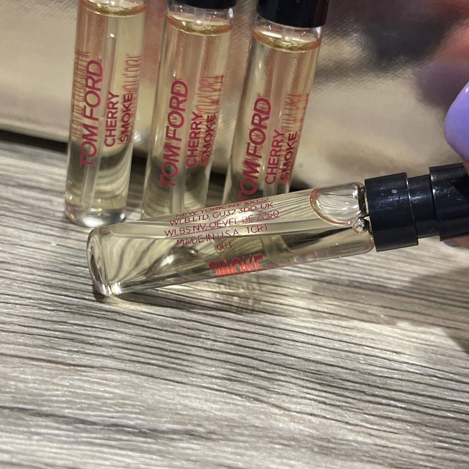 Lot X4 Tom Ford CHERRY SMOKE EDP Sample Spray Vial 2 ml / 0.07 fl oz New