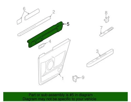 Genuine Ford Lincoln Navigator Driver Side Door Trim Panel 4L7Z-78274A31-AAB — 第 2/2 张图片