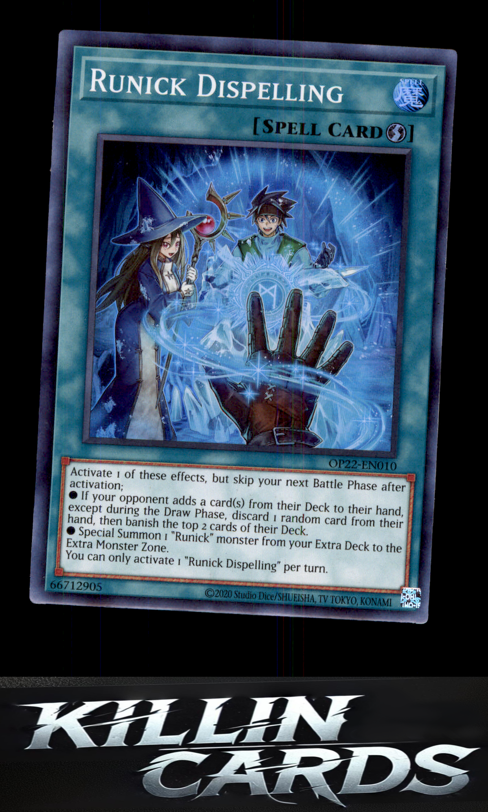 Runick Dispelling OP22-EN010 Super Rare OTS 22 YuGiOh Card Near Mint