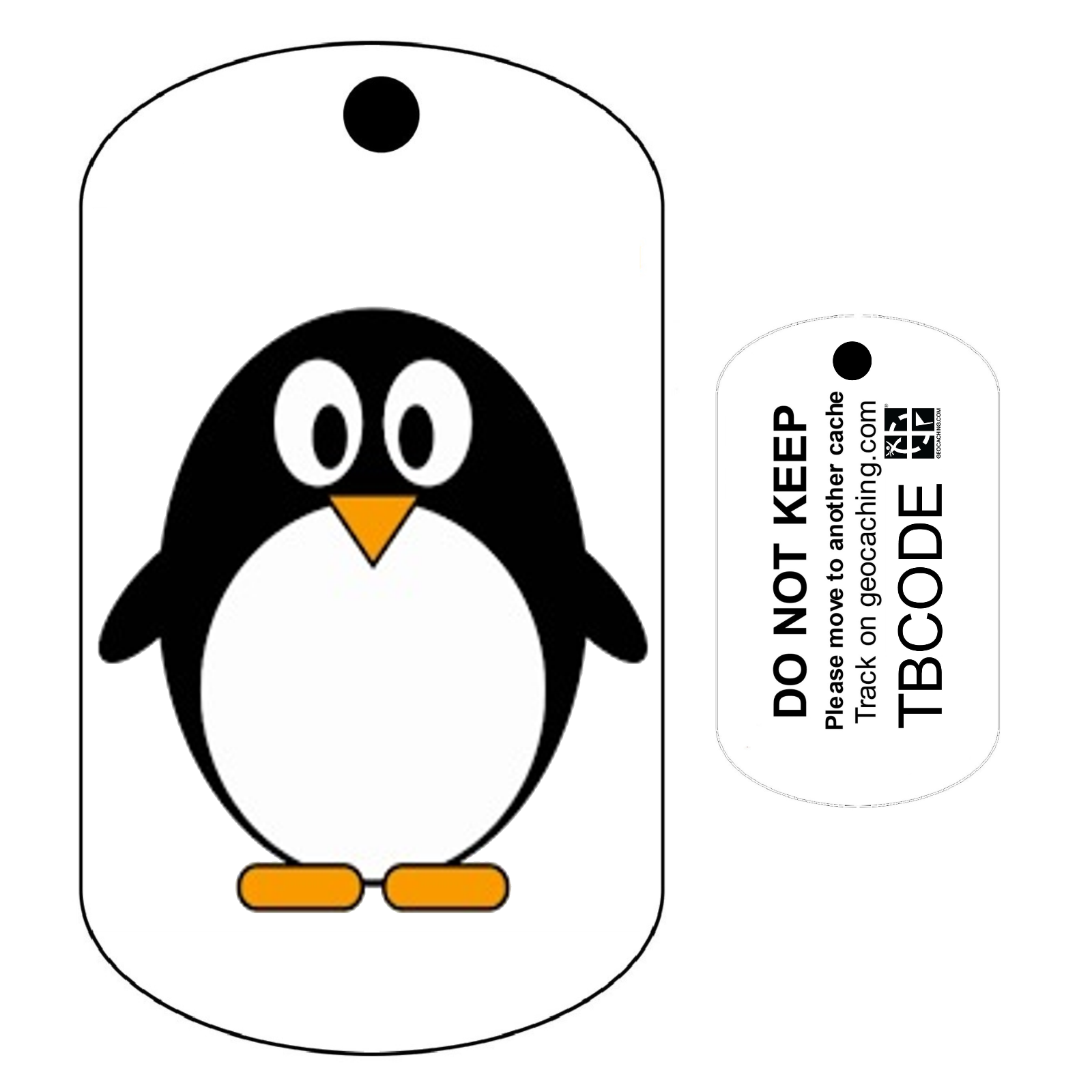 Puffy the Penguin (Travel Bug) For Geocaching - Trackable Tag