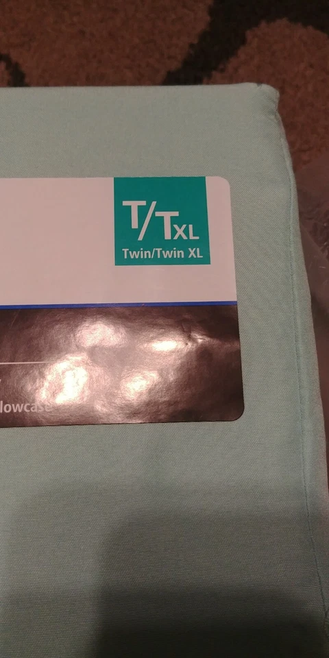 Mainstays SHEET SET TWIN/TWIN XL TEAL CLOUD 1 FITTED, 1 FLAT 1 PILLOW CASE NEW! - Image 3 of 4