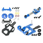 NS Round Motor Mount w/Disk Damper Center Shock Package(BLUE)-Kyosho Mini-Z MR03