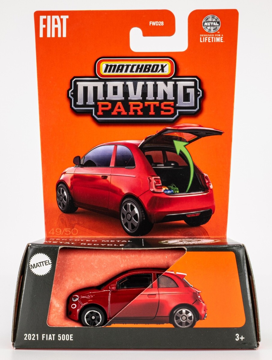 2025 Matchbox Moving Parts #49 2021 Fiat 500E PASSIONE RED | FSC