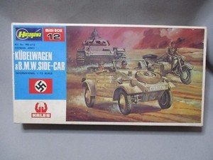 Ai046 Hasegawa Wwii German Army Kubelwagen Bmw Side Car Mb 012 1 72 Diorama Ebay