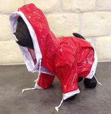 Waterproof Wax Red White Back Size S 22cm for CHIEN Clothing