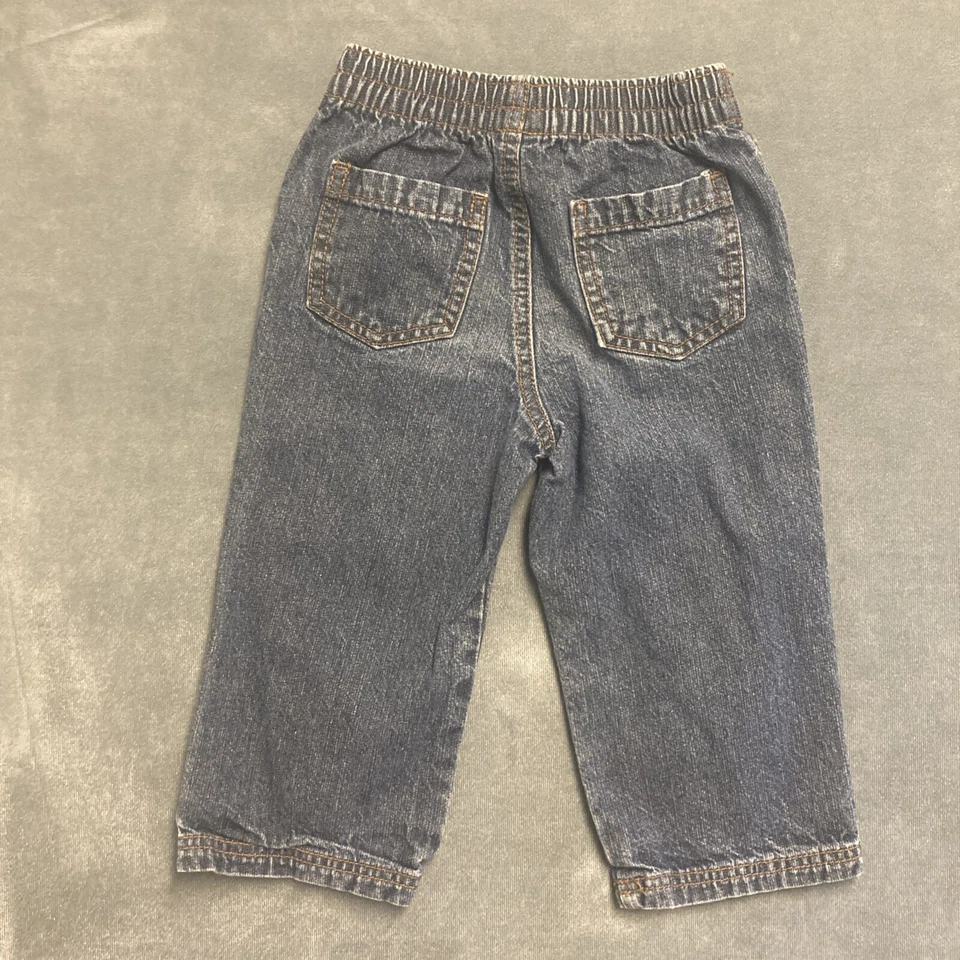 Lote de 3 Jeans Denim Niños 18-24 Meses Cintura Elástica 100% Algodón Foto 3 de 4