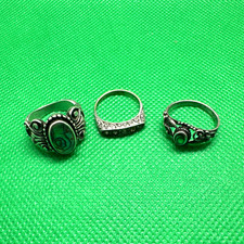 Sterling Silver Rings, Bundle of 3, Stamped 925. Variety rings lovely vintage.