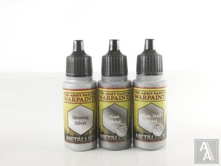 (4384) 3x Army Painter Metallics Warpaints Paint Pots Painting Hobby Tools