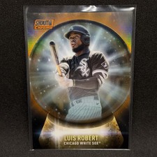 2021 Topps Stadium Club Chrome Luis Robert Crystal Ball Orange Refractor /25 SP