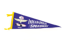 Scarce Indy 500 Indianapolis Motor Speedway 26" Vintage Felt Pennant