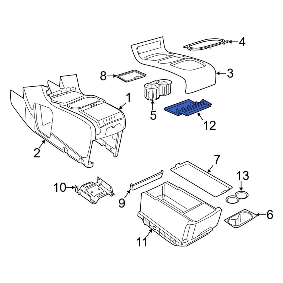 For Ram C/V 2012-2015 Ram 1VQ81DX9AA Front Console Mat - Image 2 of 4