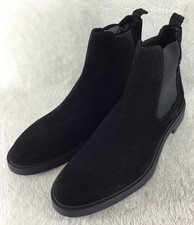 BOSS by Hugo Boss Calev Cheb Chelsea Boots Mens US 13 EU 46 Black Suede Leather