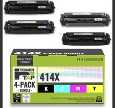 414X Toner Cartridges 4 Pack High Yield-with Chip Replacement for HP 414A Toner