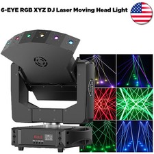 6-Eyes RGB XYZ DJ Laser Light Moving Heads DMX DJ Disco Party Stage Lighting