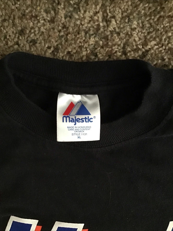 VINTAGE MAJESTIC NEW YORK METS DAVID WRIGHT SHIRT BLACK JERSEY Sz XL Fits Lrg - Image 3 of 3