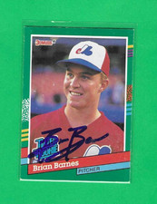 BRIAN BARNES 1991 DONRUSS MONTREAL EXPOS RATED ROOKIE AUTOGRAPH CARD. rookie card picture