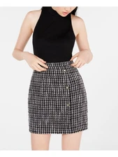 CITY STUDIO Womens Zippered Sleeveless Mock Mini Cocktail Sheath Dress