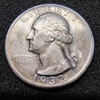 1932-S Washington Quarter 25C - San Francisco- Key Date - Mintage 408K - AU Cond