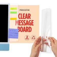 Monitor Memo Board 2Pcs - Flexible Clear PET Computer Screen Sticky Note Hold...