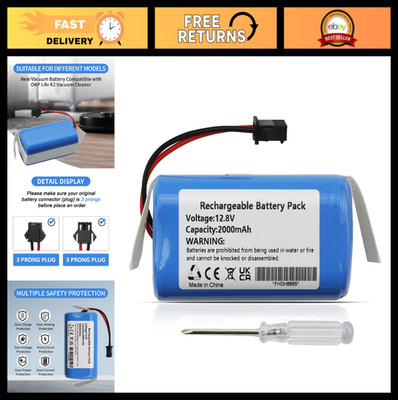 12.8V 2000mAh Replacement Battery for Robot Vacuum Cleaners - Upgrade IFR-18650-