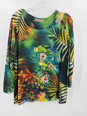 Pre-Owned Impulse Green Size XL Long Sleeve Blouse