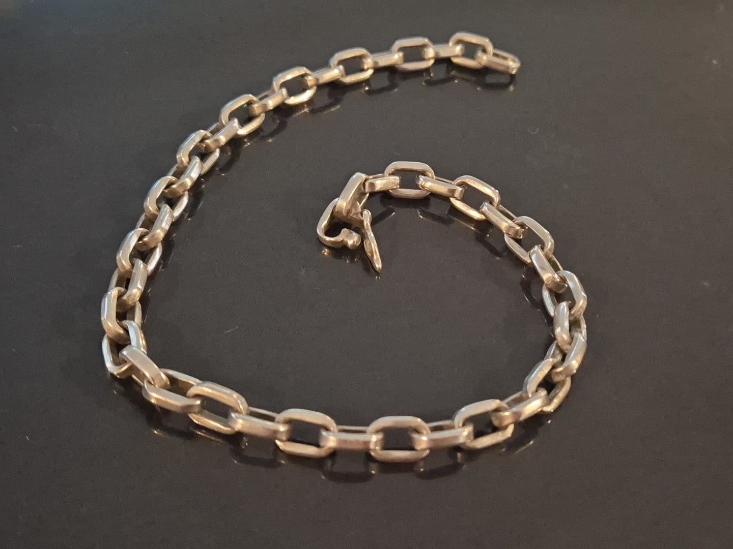 Vintage Rectangular Cable Link Sterling Silver Br… - image 6