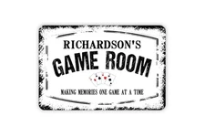 Custom Game Room Man Cave Poker Metal Wall Art