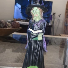 Transpac witch cauldron potion spell statue figurine Halloween Rare