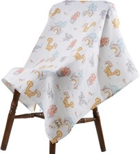 Muslin Baby Blanket, 100 Cotton Soft Swaddle, Multi-Purpose for Dinosaurs