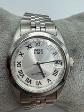 Ladies Enrico Coveri EC-1300 Silver Tone Quartz Date Watch New Battery