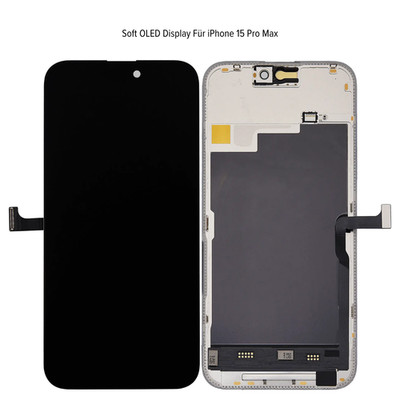 iPhone 15 Pro Max Display Soft OLED Ersatz Bildschirm Touchscreen FHD+ Schwarz
