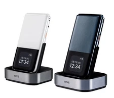 ALT MIVE AT-M140 Style Folder 2 cell phone 32GB LTE/3G - Black , White Used /