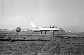 ex USAF F 100C Super Sabre 0 31571 at Los Angeles c1970 Original Neg