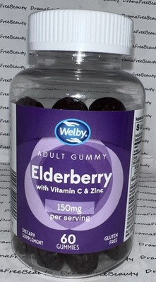 Welby Elderberry Immune Support Gummy w/Vitamin C & Zinc - 150 mg - 60 Gummies