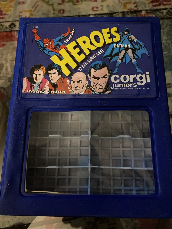 Estuche de transporte vintage, Corgi Juniors, Heroes, 12 coches. Excelente estado. 1976!!! Foto 2 de 4