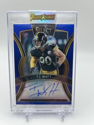 Panini 2019 Select Signatures T.J. Watt SP-TJ Blue Prizm Auto /35 Steelers