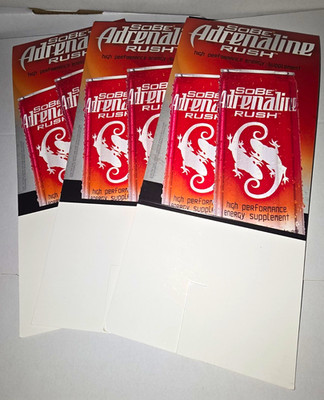 SoBe Adrenaline Rush Energy Drink Table Tent Ad Advertising Lot Of 3