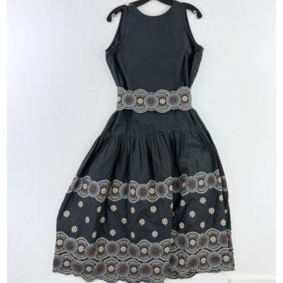 VANESSA BRUNO Alais Dress Embroidered Flowers Size 42 / US 10 Womens RTR *DEFECT