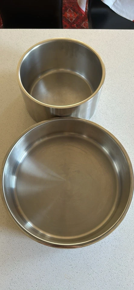 2 tazones para servir Ittala C. Seth-Andersson de acero inoxidable - buen estado - ¡raros! Foto 2 de 4