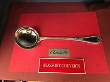LOUCHE RUBANS CLOCHETTE 22 CM CHRISTOFLE BEL ÉTAT MÉTAL ARGENTÉ ;