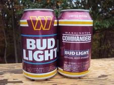 2025 BUD LIGHT Kickoff * WASHINGTON COMMANDERS * 12 oz. beer can  / BUDWEISER