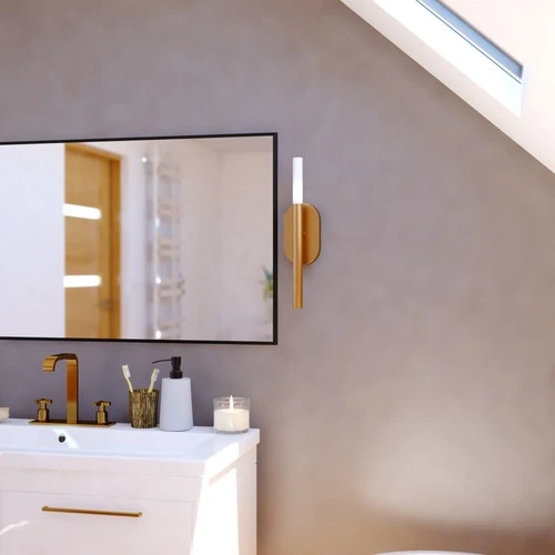 Vaxcel Lighting W0490 18" Tall LED Wall Sconce - Brass - Picture 5 of 6