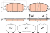 NEU - TRW GDB3615 Bremsbelagsatz, Scheibenbremse FüR Honda