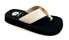 Yellow Box Falava Ivory Thong Flip Flop Platform Sandals