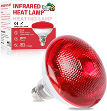 Infrared Heat Lamp for Chickens - 250 Watts Red Heat Lamp Bulb 1 Pack, Heat Ligh