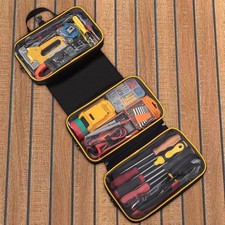 Roll up Tool Bag Tool Roll Organizer Detachable Pouch Wear Resistant Folding
